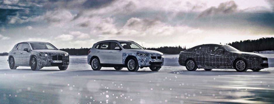 BMW - testy elektromobilov v Arjeplog