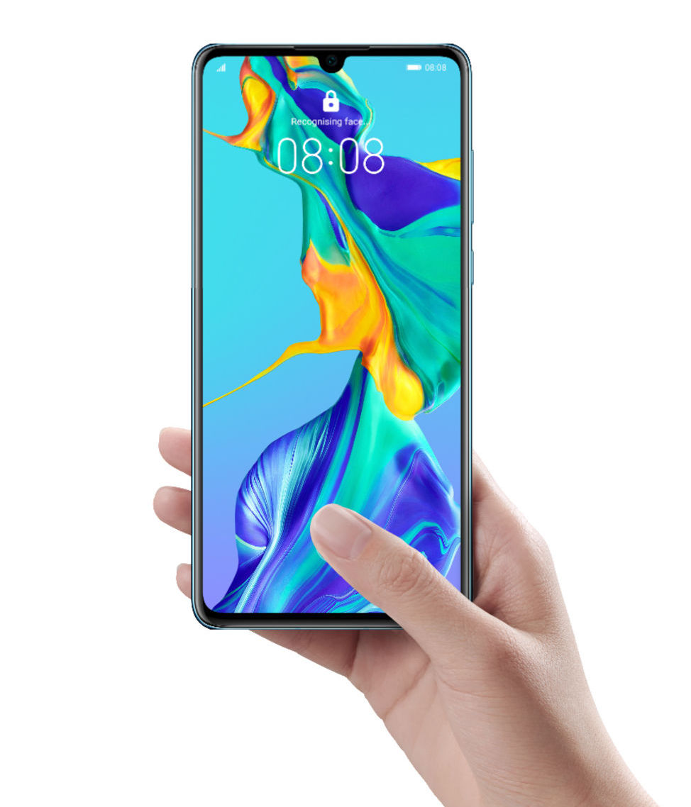 Huawei P30 nemá po okrajoch ohnutý displej