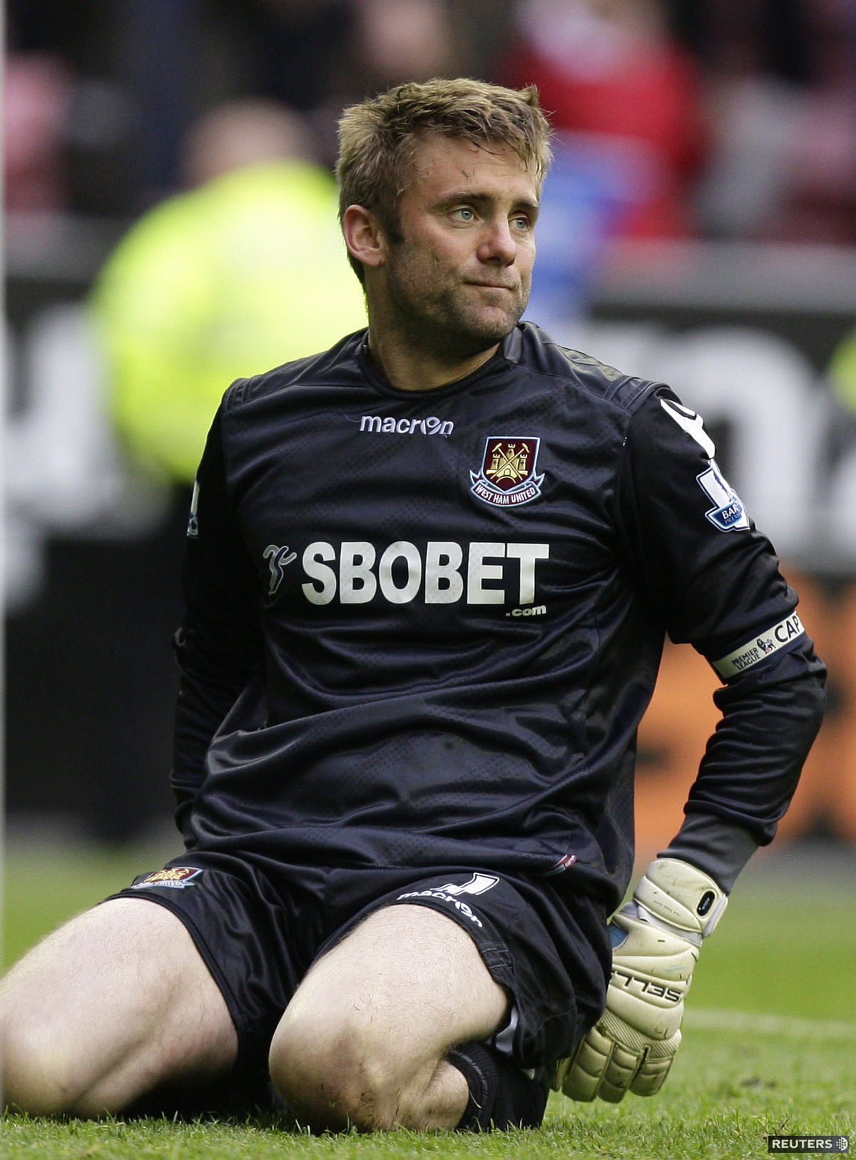 Robert Green chytal v máji 2011 za West Ham.