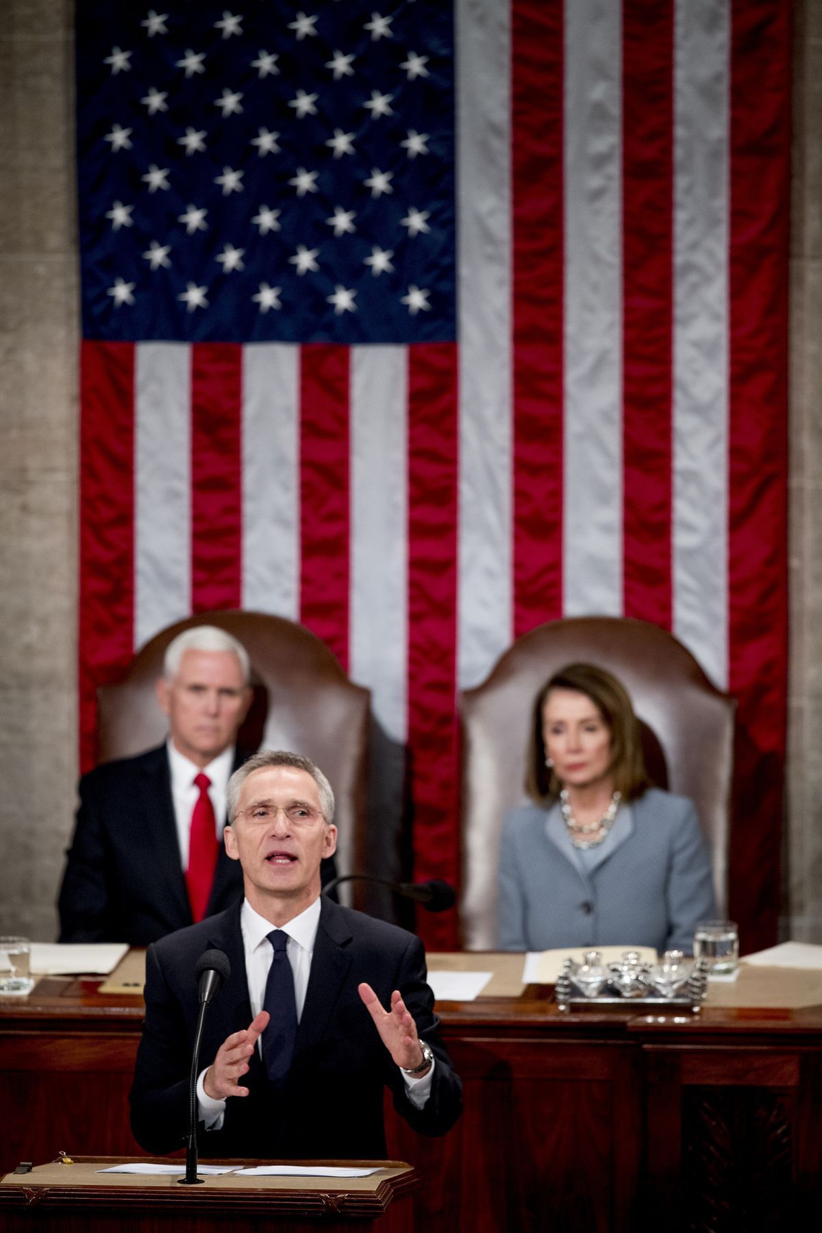 Generálny tajomník NATO Jens Stoltenberg...