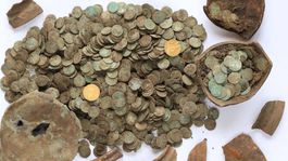 historické mince, objav, Likava, Likavka