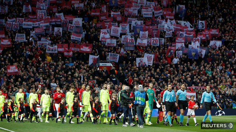 Futbalisti Manchestru United a Barcelony...