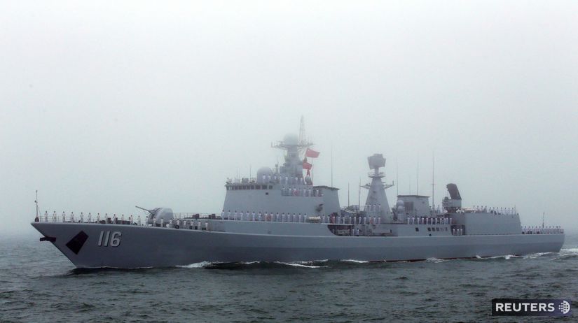 čína, loď, prehliadka, torpédoborec