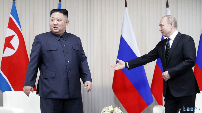 Rusko, KĽDR, Kim  Čong-un, Putin