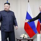 Rusko, KĽDR, Kim  Čong-un, Putin
