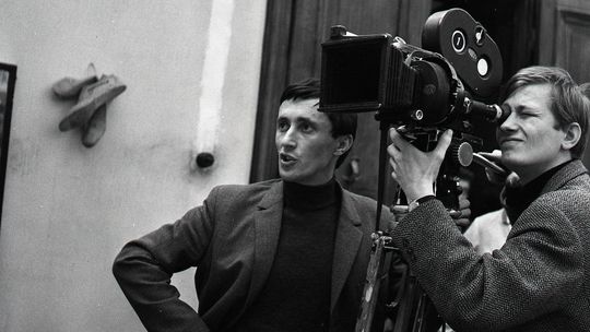 Juraj Jakubisko a kameraman Igor Luther počas...