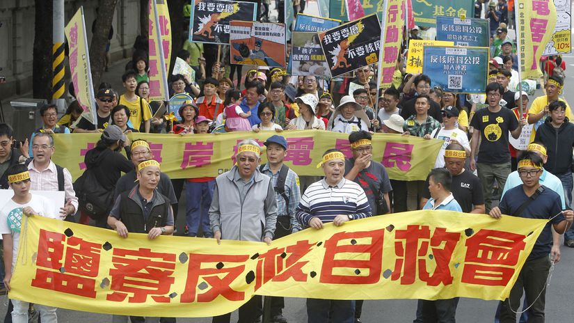 jadrová energia, protest, taiwan
