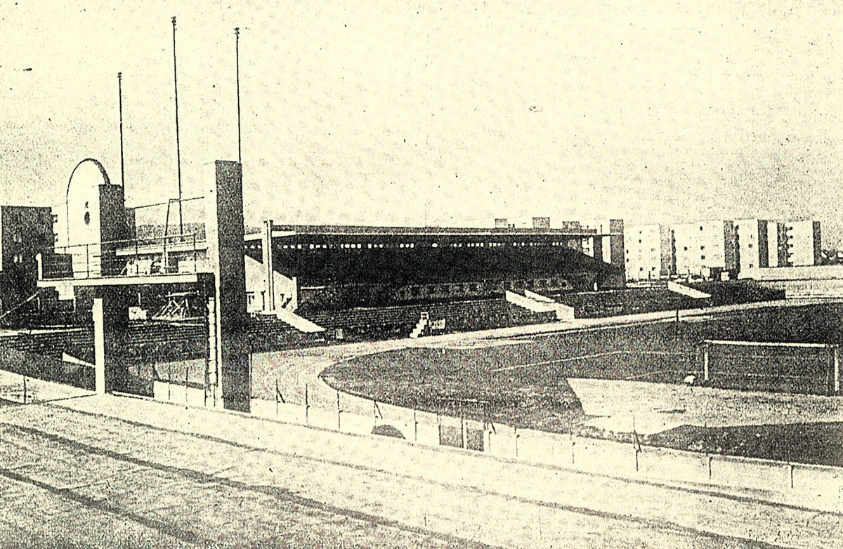 Prvá podoba štadióna na Tehelnom poli po jeho...