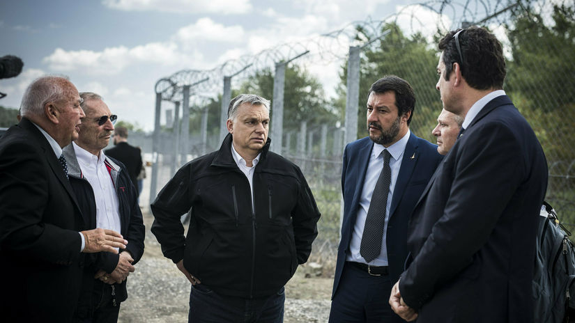 Maďarsko Srbsko Taliansko Orbán Salvini hranica...