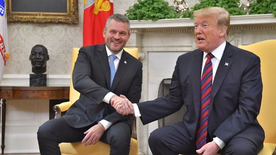 Na snímke americký prezident Donald Trump...