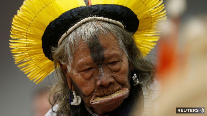 Brazília / Brazílsky domorodý náčelník Raoni...