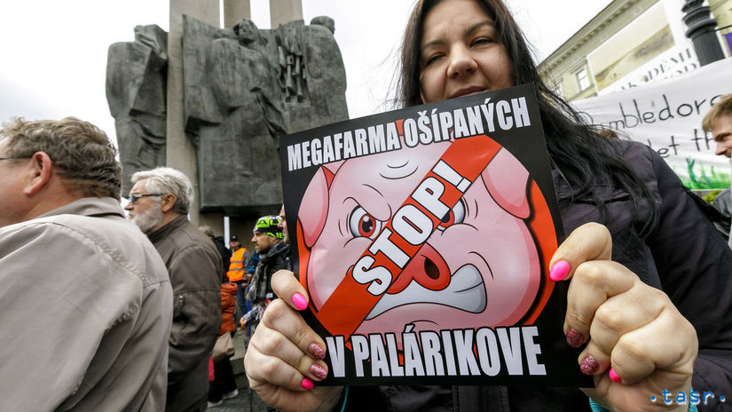 protest, farma, Palárikovo