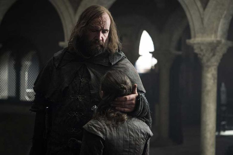 Jeden z vrcholov piatej epizódy. Clegane...