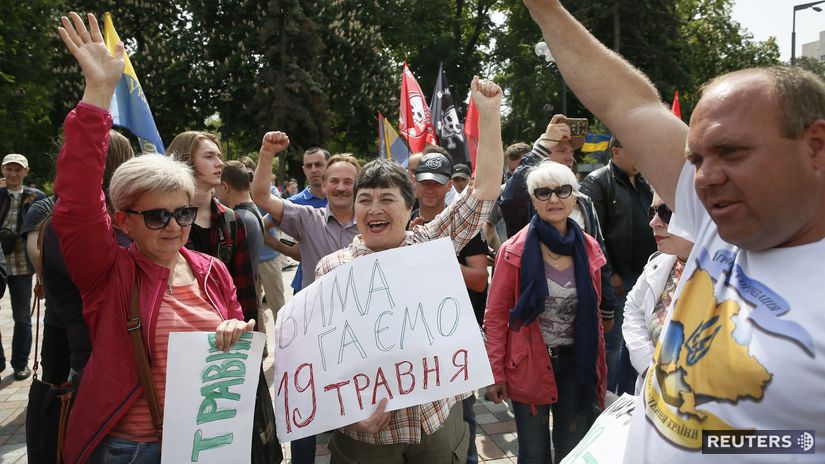 ukrajina, protest, zelenskyj