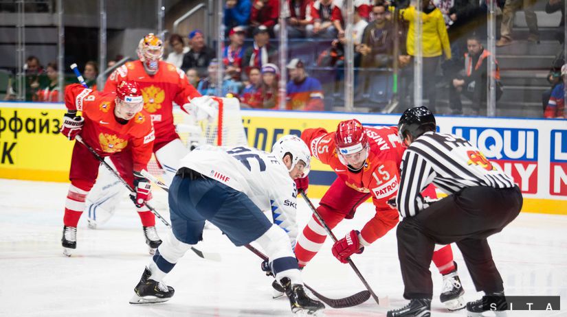 Momentka zo zápasu Rusko - USA.