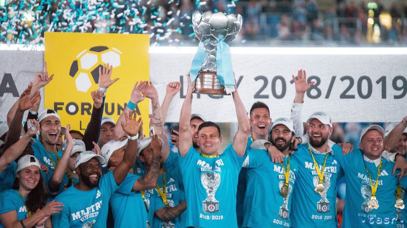 Slovan Bratislava oslavuje majstrovský titul vo...