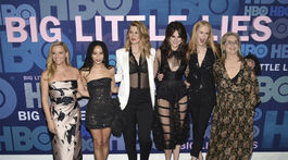Zľava: Hviezdy druhej série seriálu Veľké malé klamstvá - Reese Witherspoon, Zoe Kravitz, Laura Dern, Shailene Woodley, Nicole Kidman a Meryl Streep.