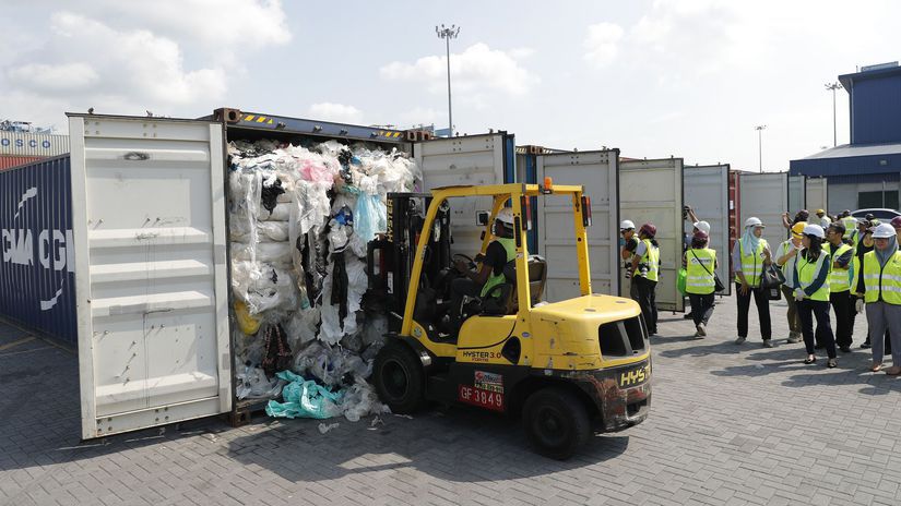 Malajzia odpad plasty kontajner