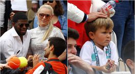 Djokovičovi premiérovo fandil z lóže syn Stefan. Pozdravili ho aj Vonnová a Subban