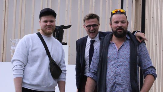 Zľava Štefan Sekáč, Jakub Urik a Viktor Frešo...