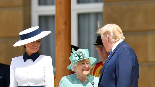 Americký prezident Donald Trump a prvá dáma...