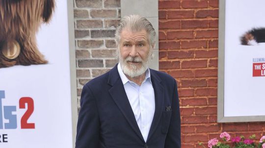 Harrison Ford počas premiéry filmu Tajný život...