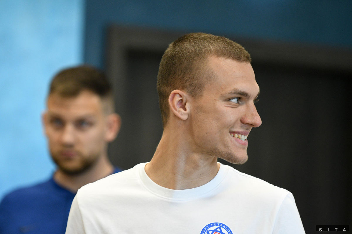 Lukáš Haraslín počas reprezentačného zrazu.