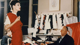 Christian Dior s modelkou Lucky, zhruba okolo roku 1955