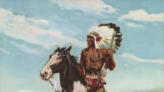 Winnetou - Indiánské léto, olej na plátne, 41,5...