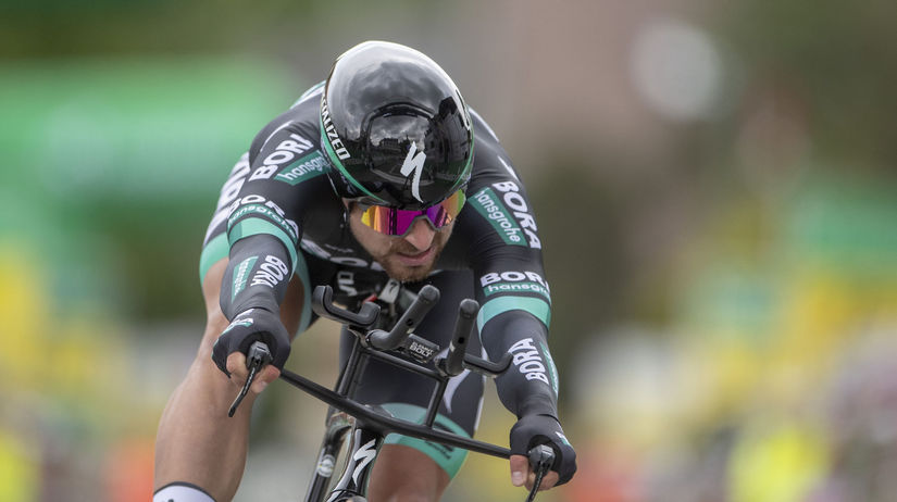 Peter Sagan počas sobotňajšej časovky na...