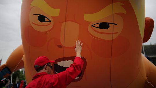 "Baby Trump" na demonštrácii v Londýne, 4. júna...