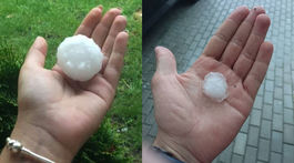 V Košiciach padali krúpy veľké ako dlaň