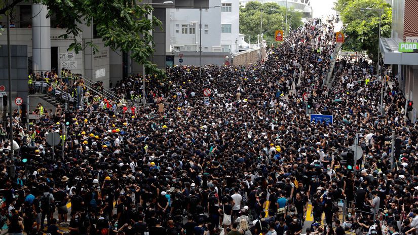 hongkong, čína, protest, demonštrácia