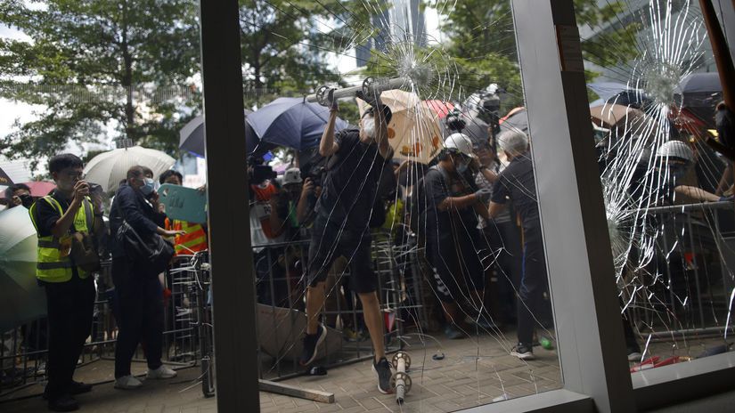 Hongkong , protest, demonštranti