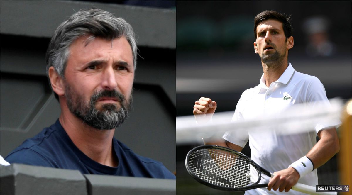 Chorvát Goran Ivaniševič (vľavo) vo Wimbledone...
