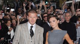 David Beckham a Victoria Beckham na zábere z roku 2008 v New Yorku. 