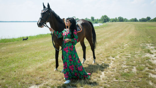 Silvia Šarköziová počas nakrúcania klipu ku...