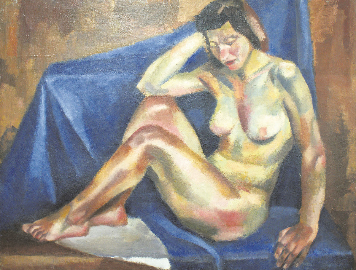 Ernest Zmeták: Štúdia sediaceho aktu (1945)