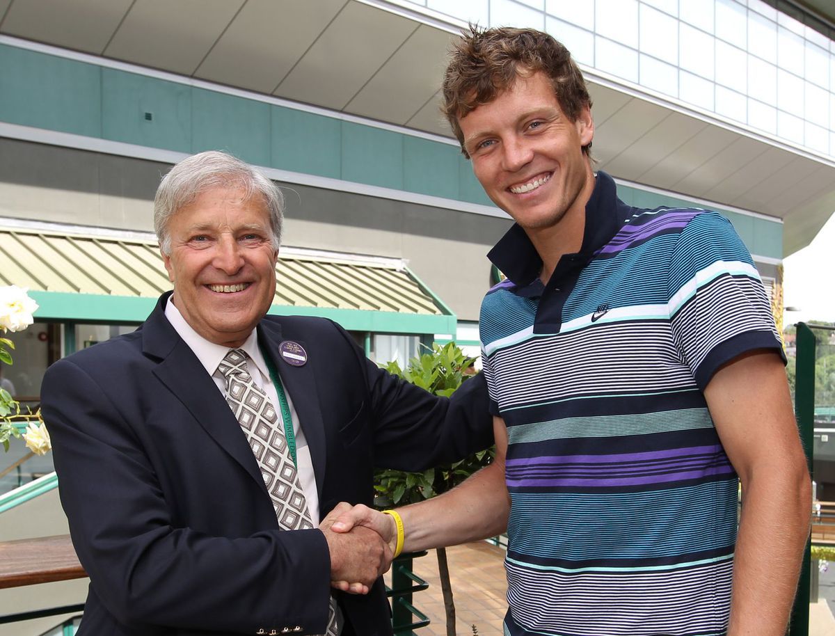 Jan Kodeš s Tomášom Berdychom vo Wimbledone v...