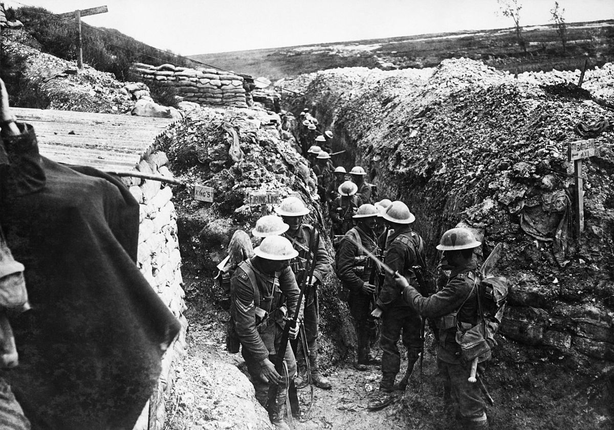 Britský zákop pri Beaumont Hamel.