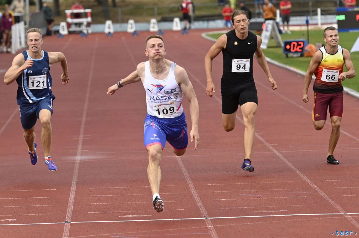 Ján Volko v behu na 100 m.