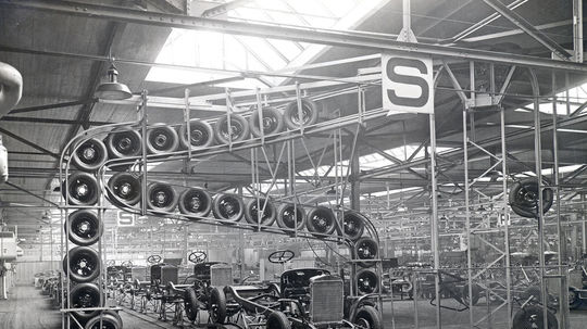 Škoda - pásová výroba