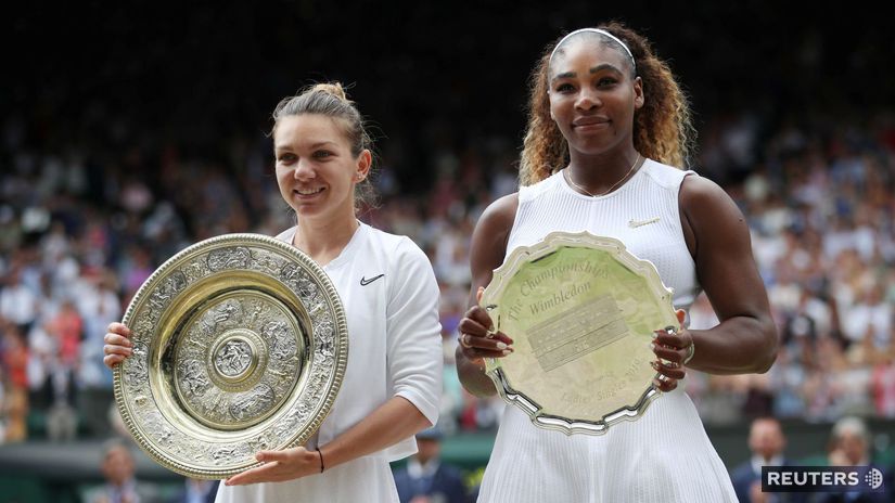 Simona Halepová a Serena Williamsová