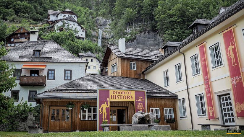 Vstup do múzea v Hallstatte.