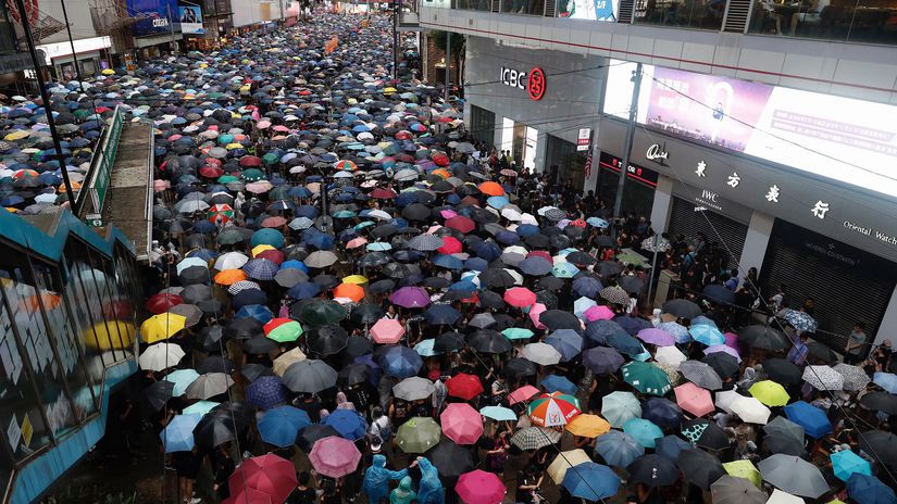 HongKong protest demonštrácia