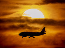 lietadlo, doprava, letecká preprava, let, slnko,