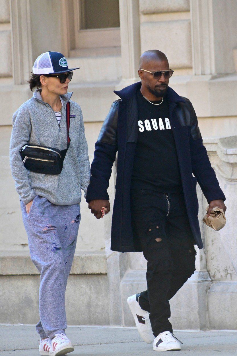 Herečka Katie Holmes a herec Jamie Foxx na...