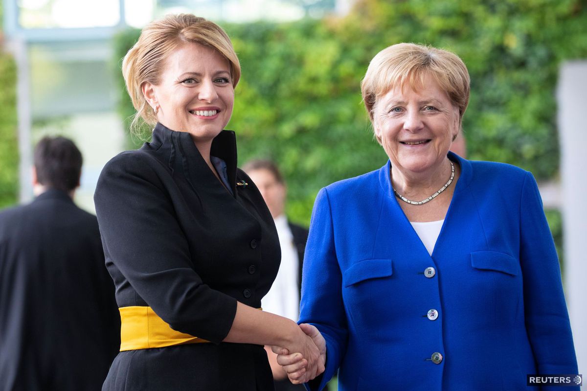 Nemecká spolková kancelárka Angela Merkelová...