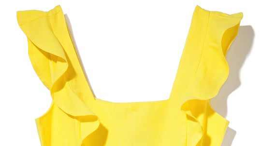 Šaty z kolekcie Reserved v žiarivej žltej farbe. 