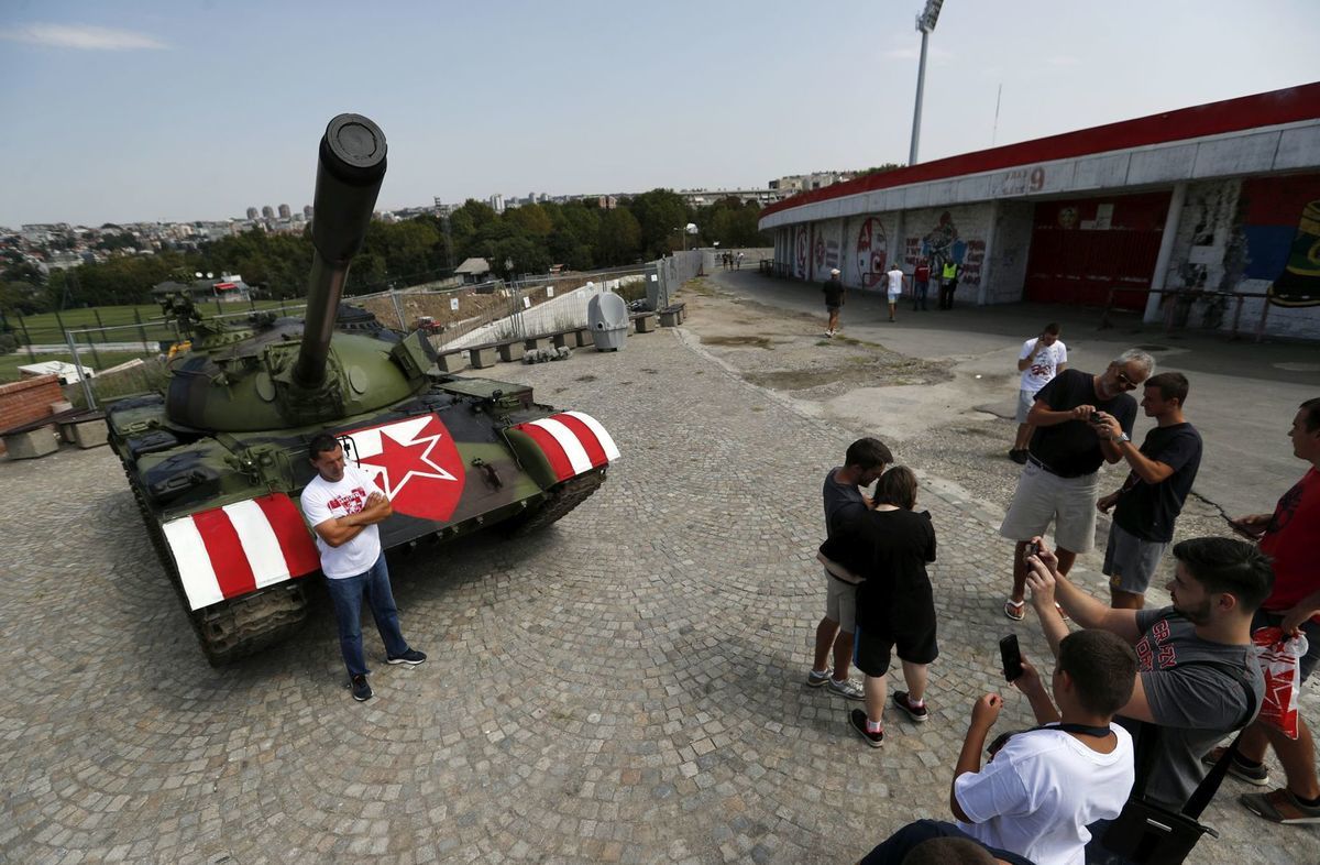 Bojový tank bývalej juhoslovanskej armády T-55...